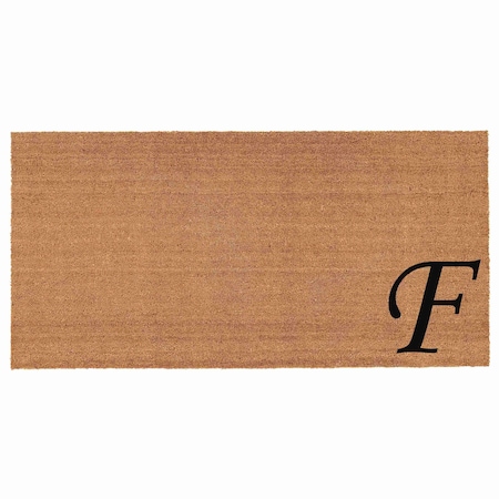 Monogram Door Mat, Black, Natural, 30 in W x 48 in L